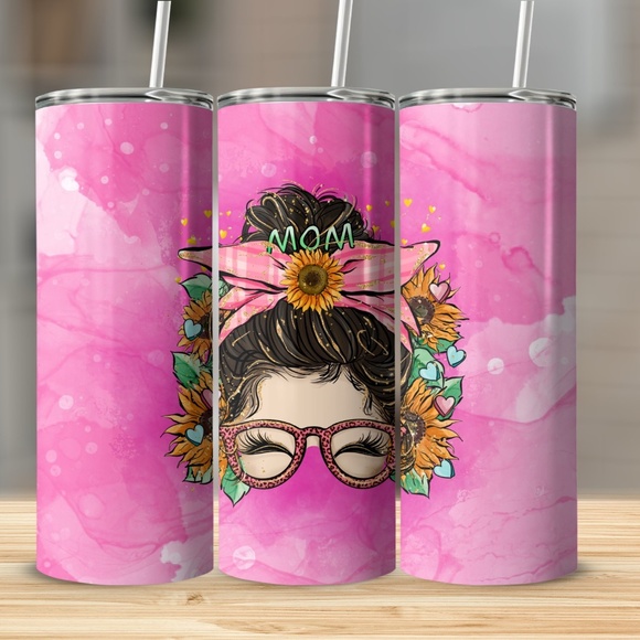 20 Oz Customizable Straight Tumbler with Sliding Lid and Clear Plastic Straw - Picture 1 of 5